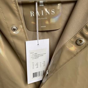 Brand New/Never Worn Tan Unisex RAINS raincoat